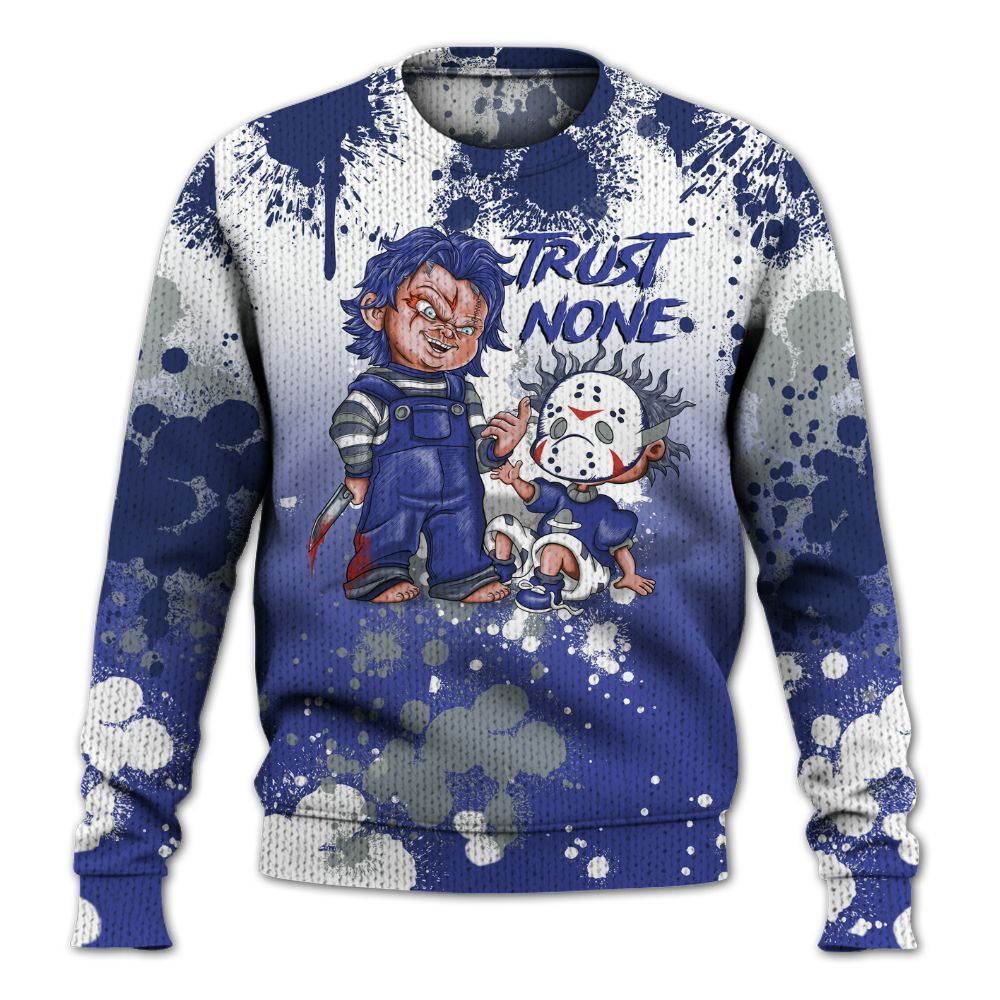 Knitted Sweater To Match Shox TL Royal - Trust No One Scary