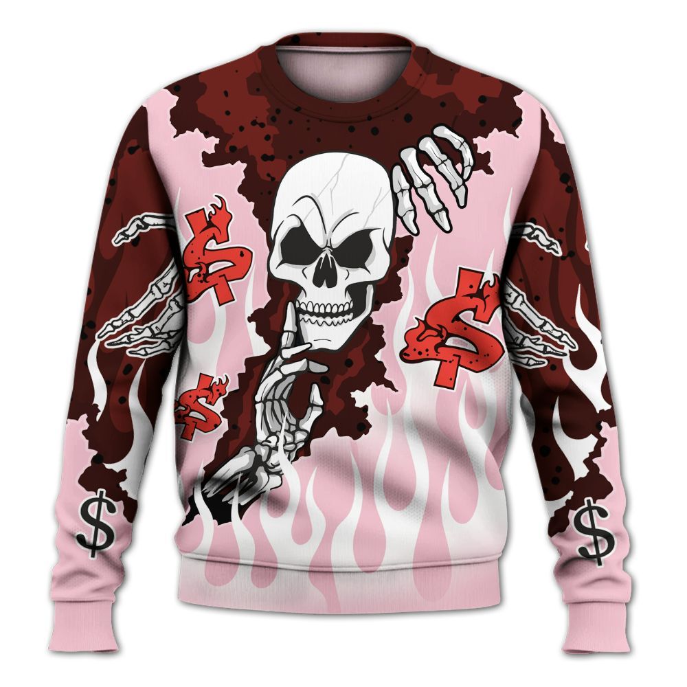 Sweatshirt To Match Retro Awake Arctic Pink - Ones Move In Silence Graphic Trapped All Over Print