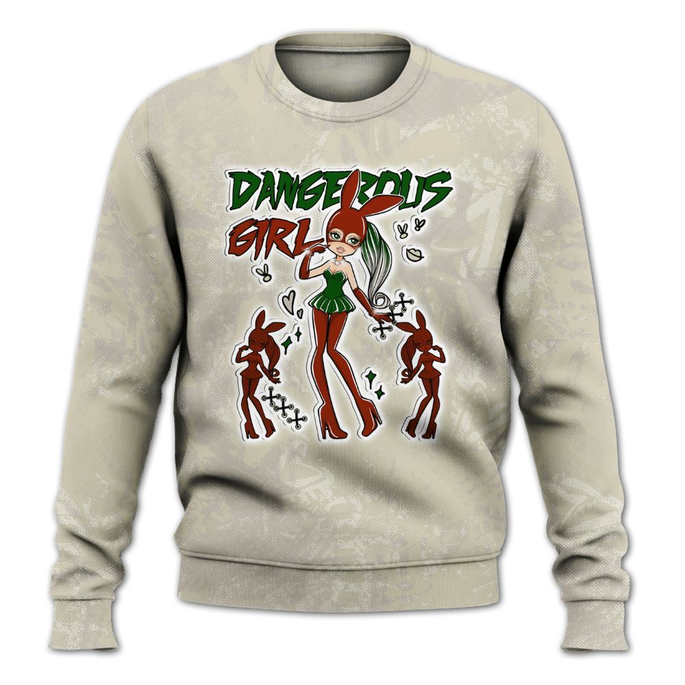 Sweatshirt To Match El Grito 5s - Dangerous.Girl Heart Grunge All Over Print