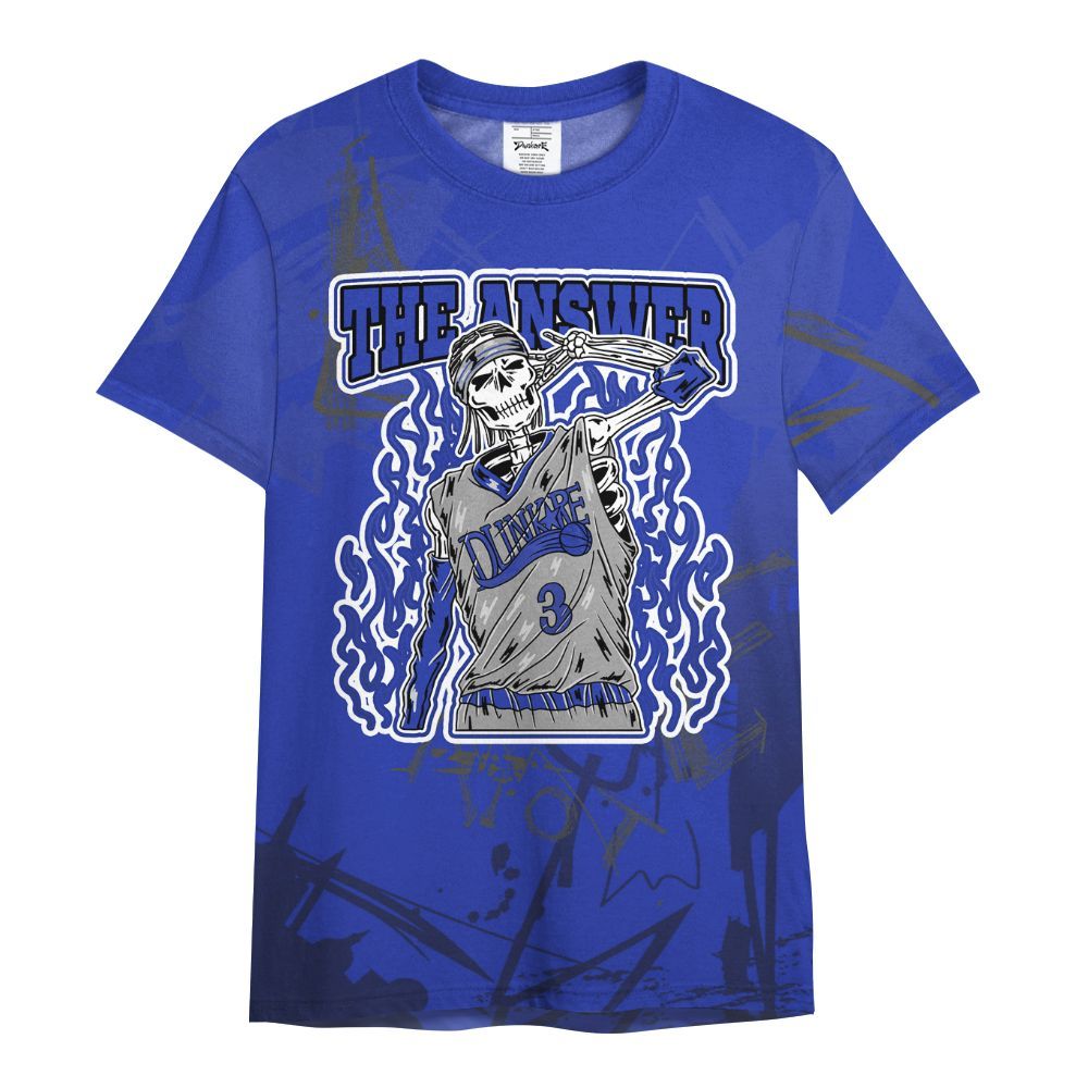 Shirt To Match Air Max Plus Black Racer Blue - Allen Answer Skeleton Messyz All Over Print