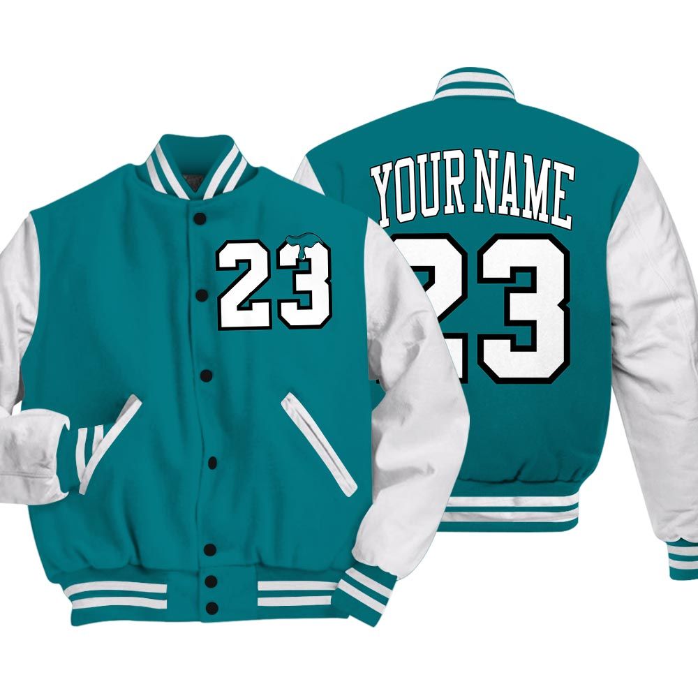 Varsity Jacket To Match Varsity Streetwear Custom Name Number 23 Drip, Oxidized Green 4s T-Shirt, Sneaker Oxidized Green 4s Baseball Varsity Jacket 1604 NCT