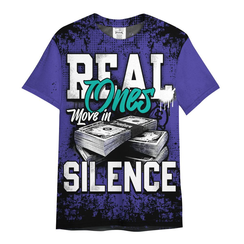 Shirt To Match Retro Grape 5s - Move In Silence Money Retro All Over Print