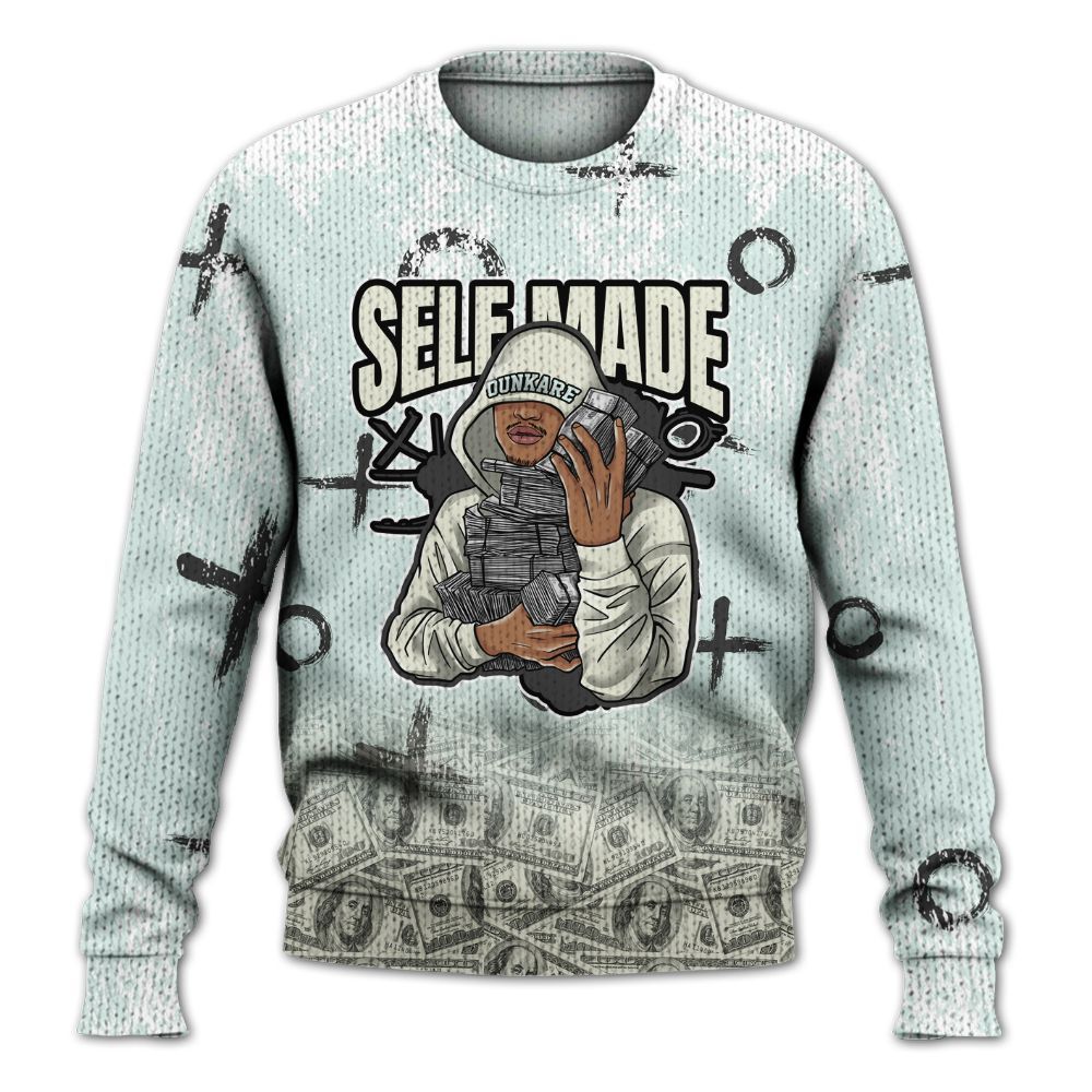 Knitted Sweater To Match Pure Platinum 4s - Selfmade Unique Grunge