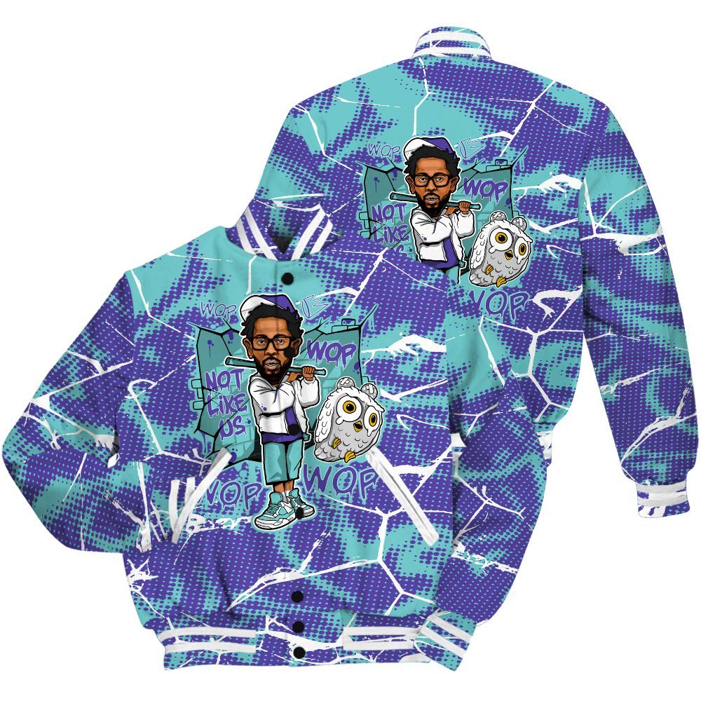 Varsity Jacket To Match Low Hornets 1s Shirt - None Like ComptonCity Graphic Crack All Over Print