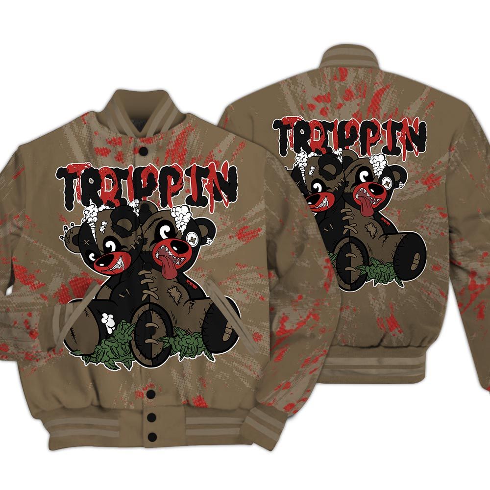Varsity Jacket To Match Olive 9s - Trippin Bear Luxury Varsity Jacket Unisex
