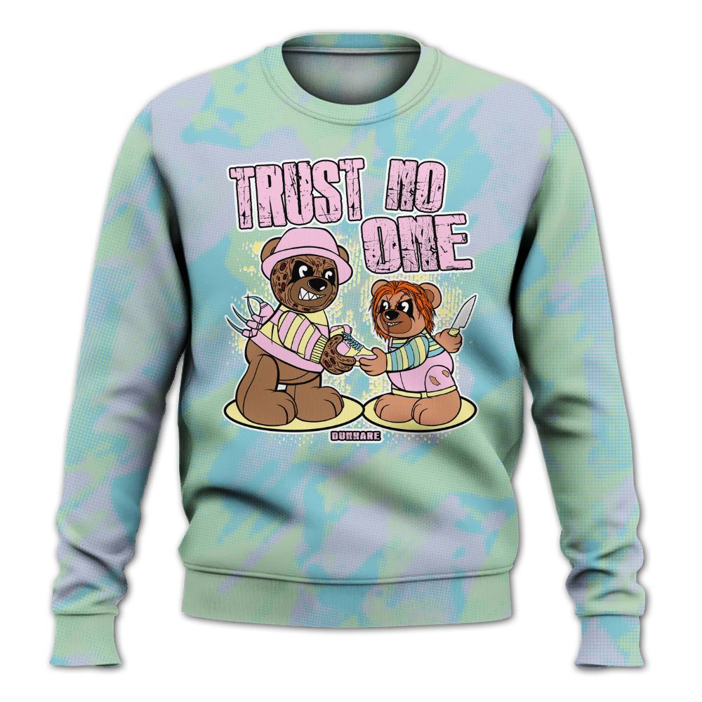 Sweatshirt To Match SB Dunk Low Visty - Trust No One Bear Abstract Halftone All Over Print