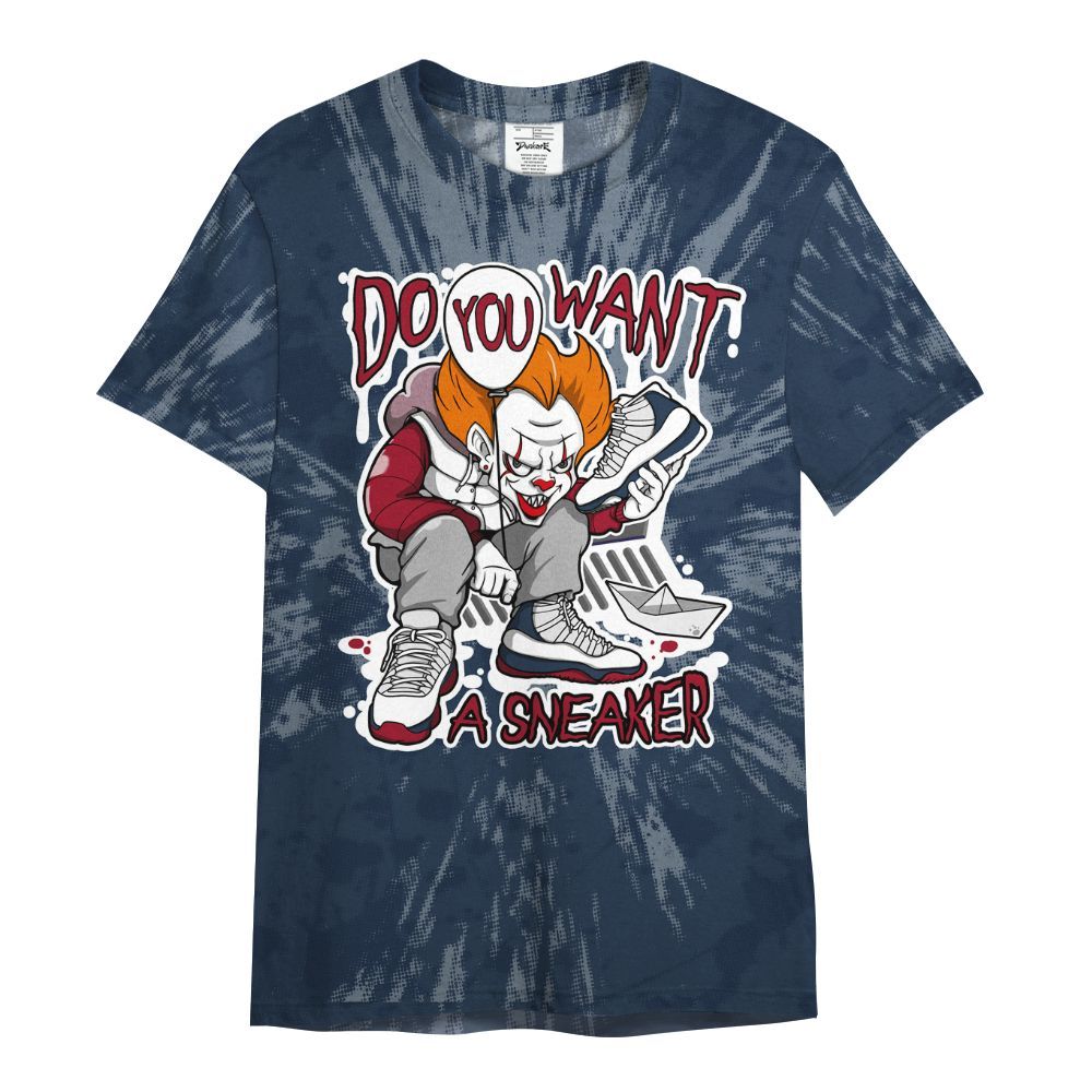 Shirt To Match White Midnight Navy 6s - Clown Scary Sneakers Graphic Halloween All Over Print