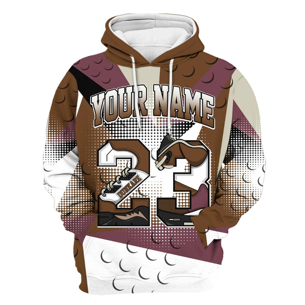Hoodie To Match Archaeo Brown 3s - Poly Custom Name Number 23 5s All Over Print