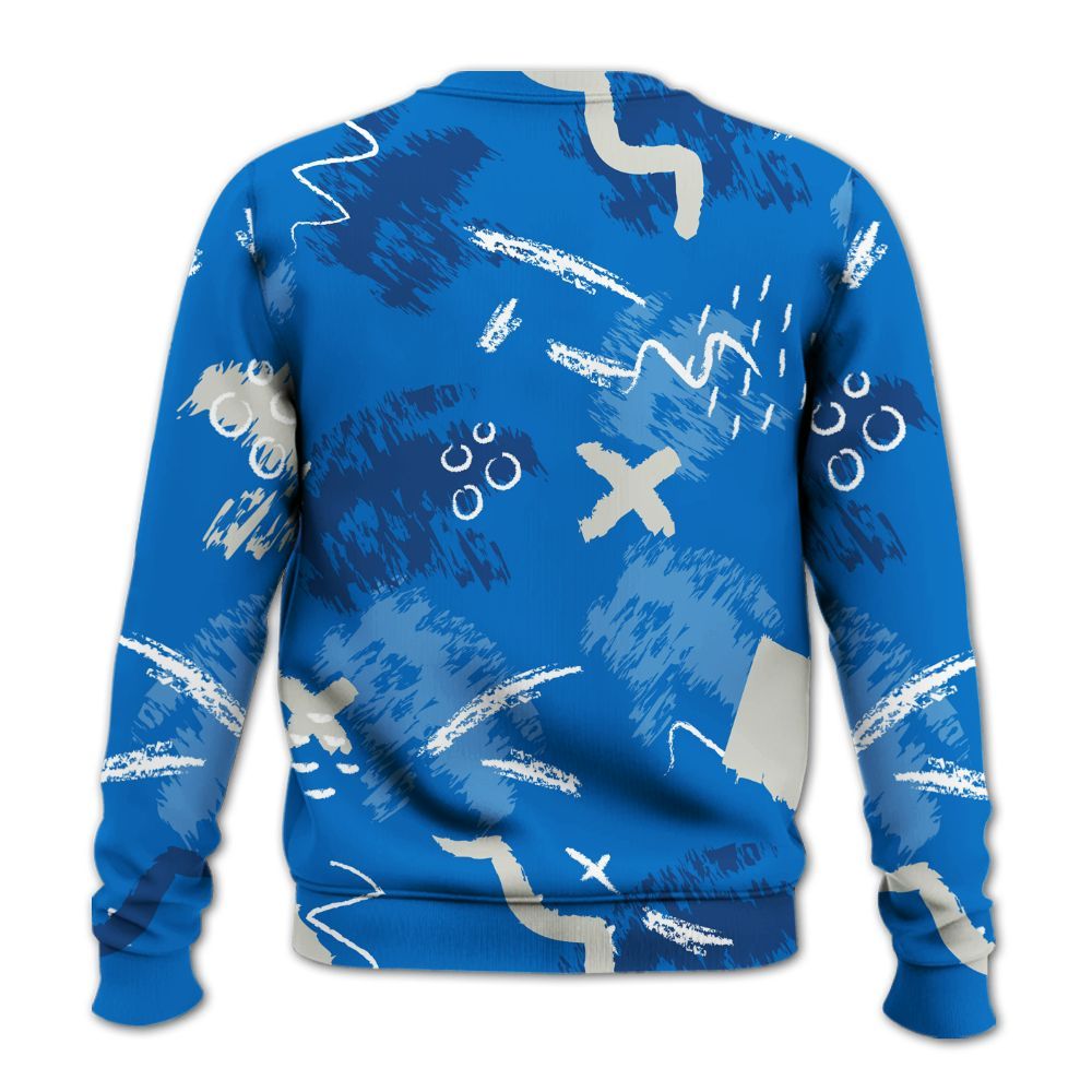 Sweatshirt To Match Blueberry 12s - Hustle Grind Pray Retro All Over Print