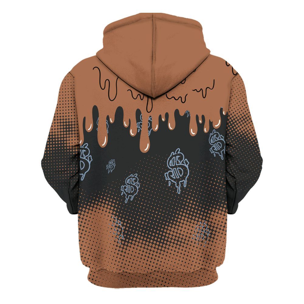 Hoodie To Match Air Foamposite Metallic Copper - Loot Bear Unique Drip All Over Print