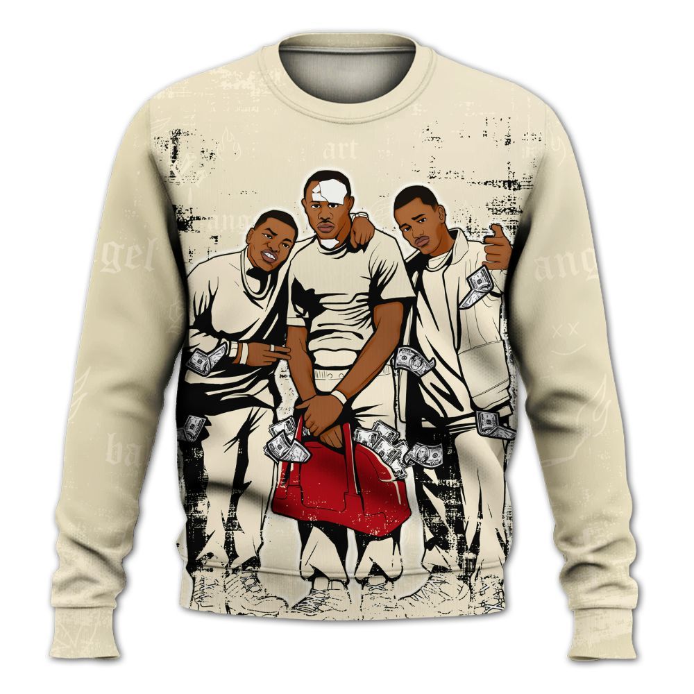 Sweatshirt To Match Retro Low OG Nitro 1s - Paid In Full Money All Over Print