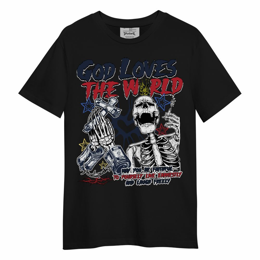 Shirt To Match Dunk Low COJP What The 2024 - God Loves The World Unisex Shirt