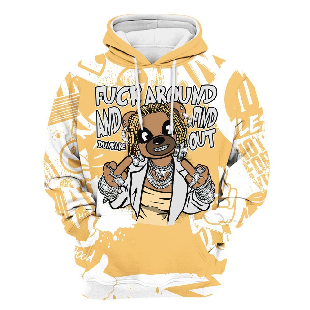 Hoodie To Match Craft Paris 6s - F#ck Around Bear Bear Monogram Graffiti All Over Print