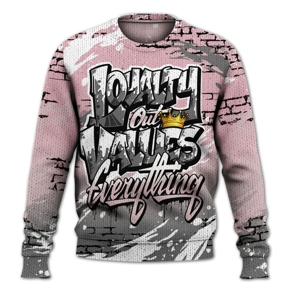Knitted Sweater To Match Air Max DN Pink Foam - Values Of Loyalty Drip