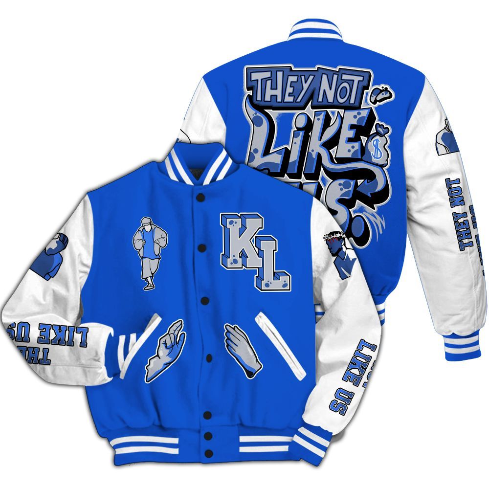 Varsity Jacket To Match Air Foamposite One Royal - Dislike Us Graphic All Over Print