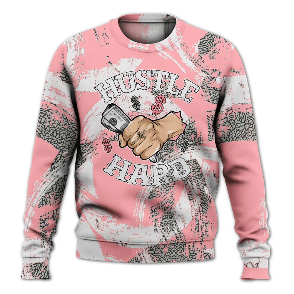Sweatshirt To Match Retro Wings 3s - Hustles Hard! Splash All Over Print