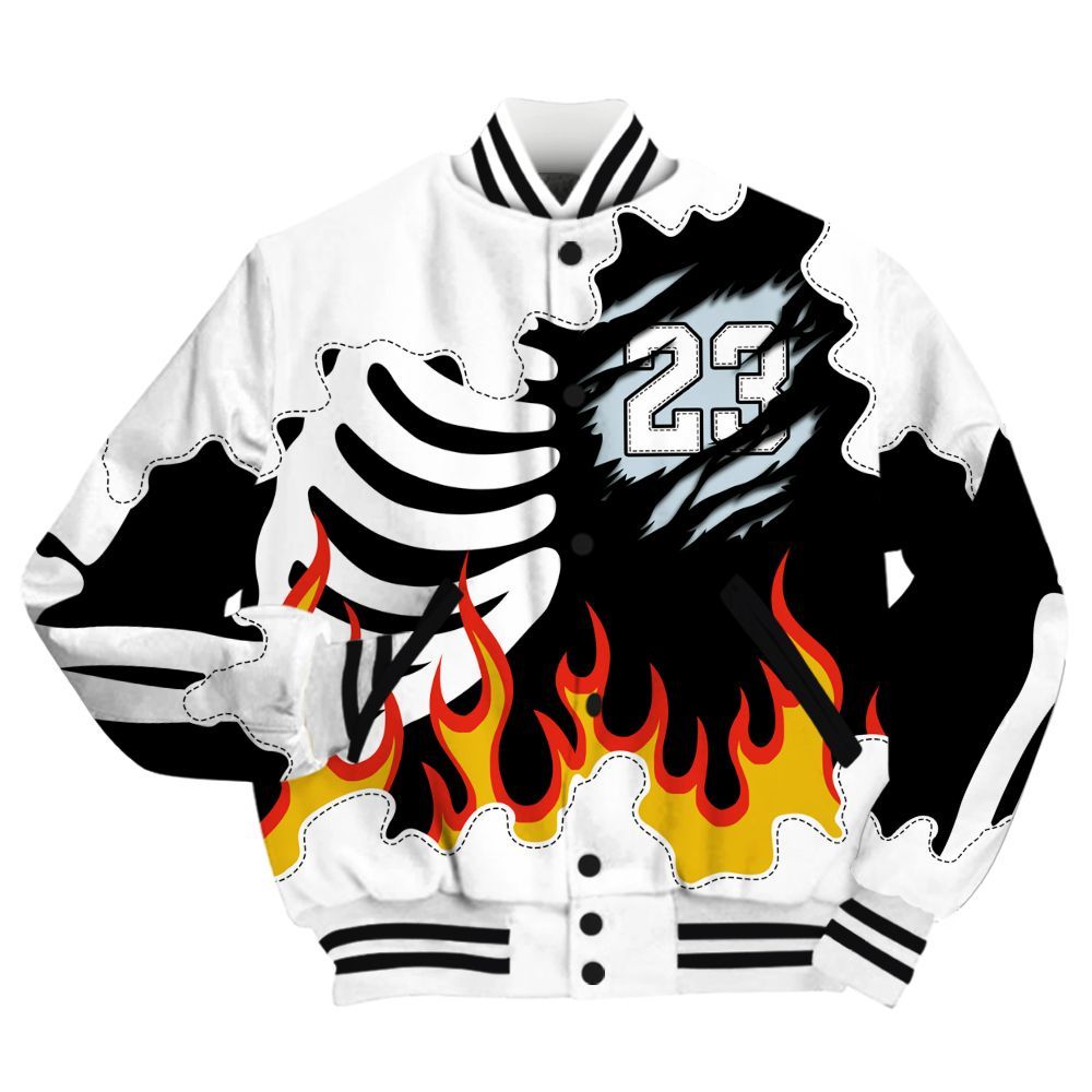 Varsity Jacket To Match Kobe 9 Protro Halo - Burning Skeleton 23 G.O.A.T All Over Print
