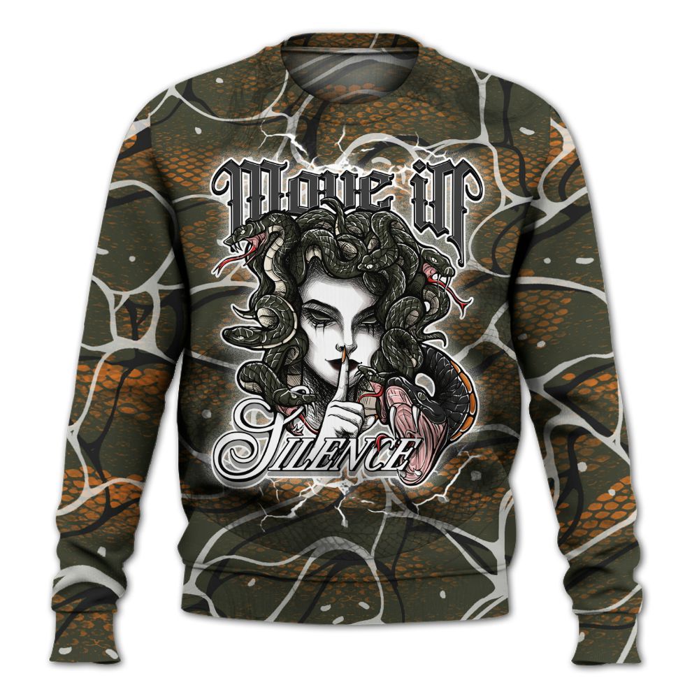 Sweatshirt To Match Retro Undefeated 4s - Girl Move In Silence All Over Print