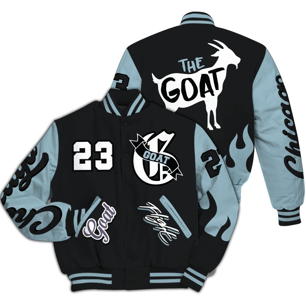 Varsity Jacket To Match Chambray 7s - The G.O.A.T Flight Streetwear All Over Print