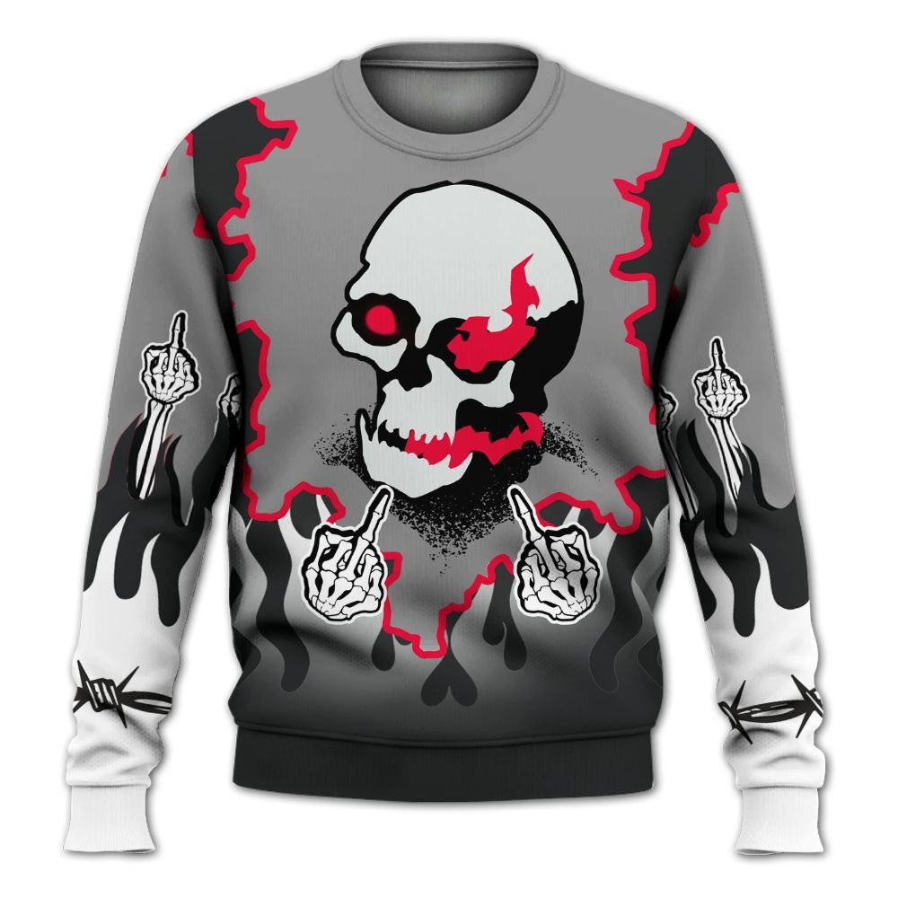 Sweatshirt To Match Mid Black Metallic 1s - F Around Find Out Graphic Trapped All Over Print