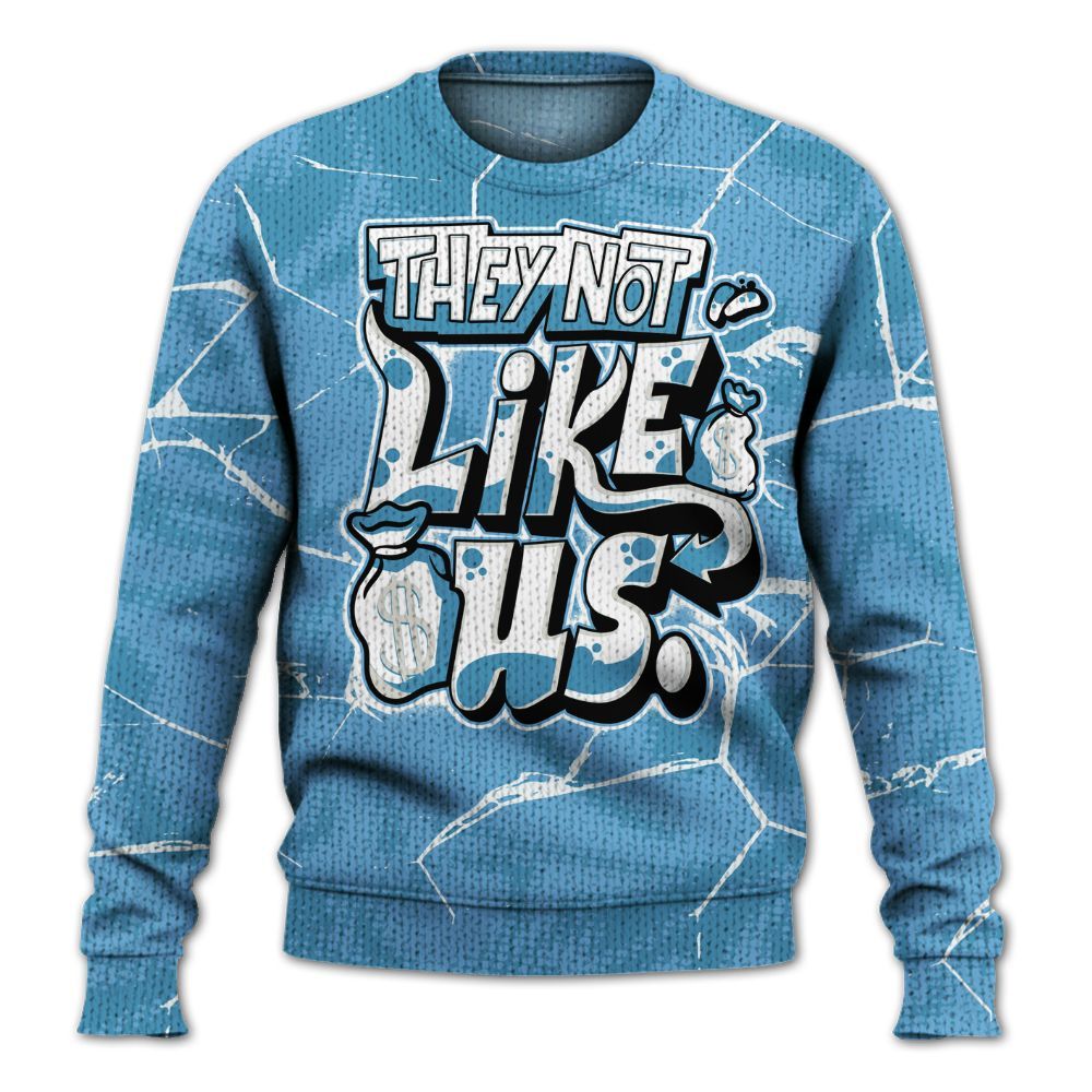 Knitted Sweater To Match SB Dunk Low University Blue - Dislike Us Graphic
