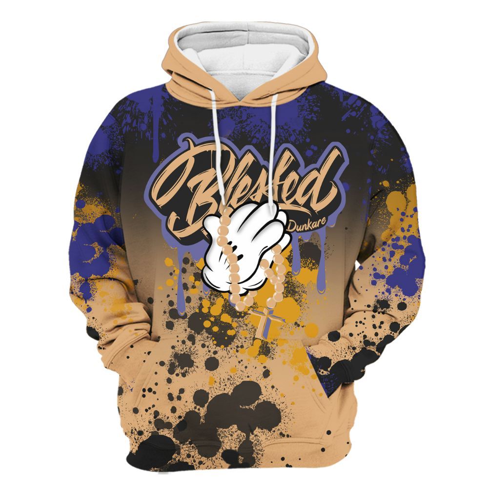 Hoodie To Match SE Afrobeats 7s - God Blessed Ink Drip All Over Print