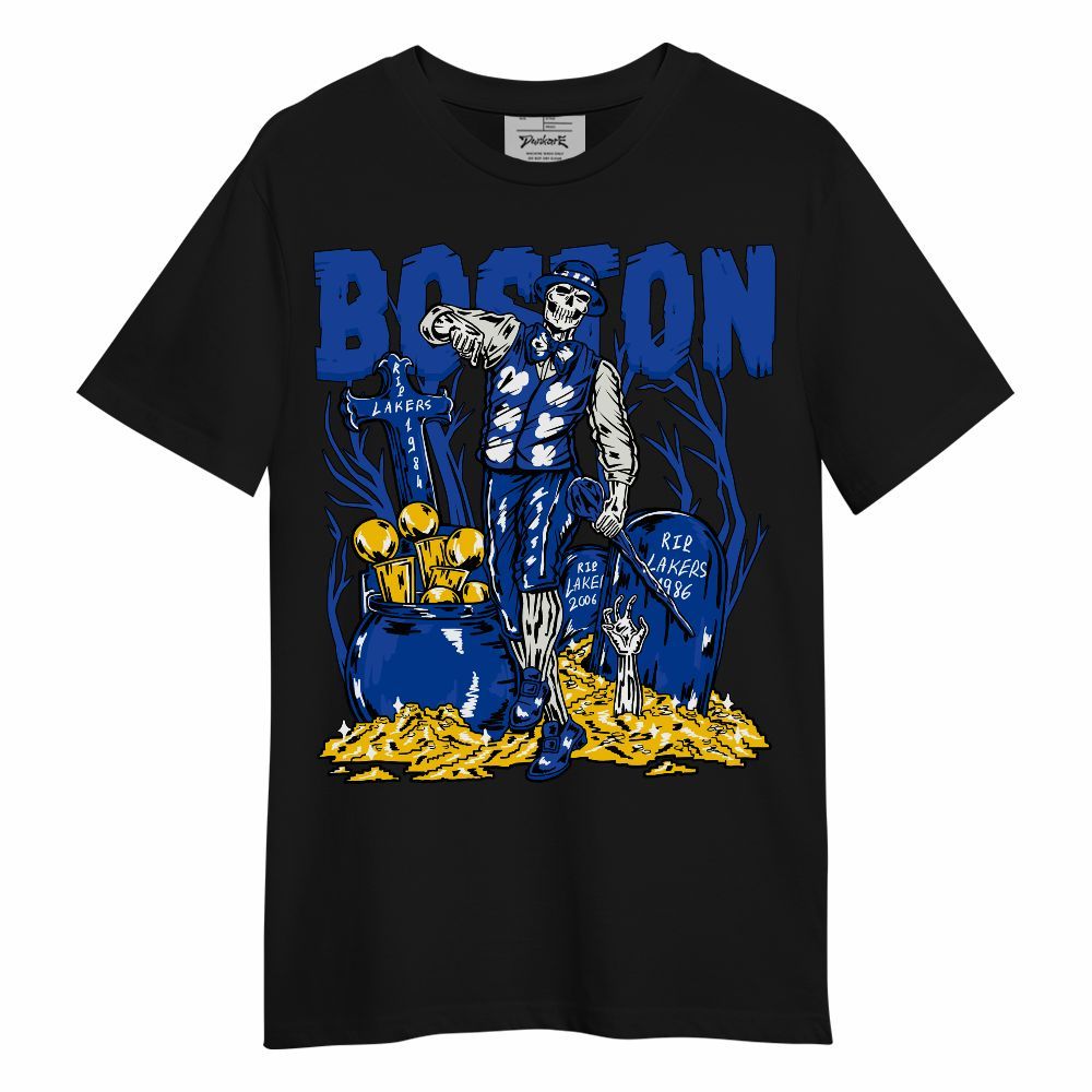 Shirt To Match Dunk High Racer Blue - Goldrush Skeleton Unisex Shirt