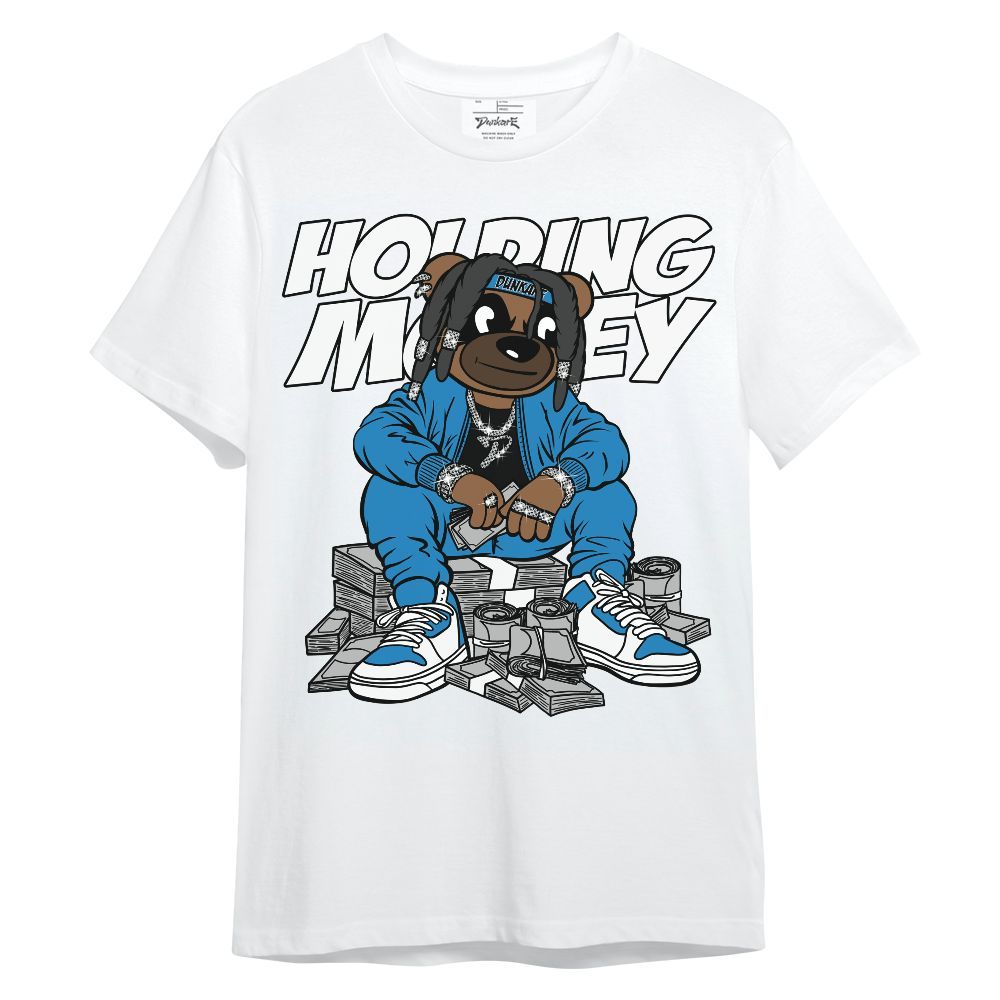 Shirt To Match Retro University Blue 9s - Possessing Moneys Bear Unisex Shirt