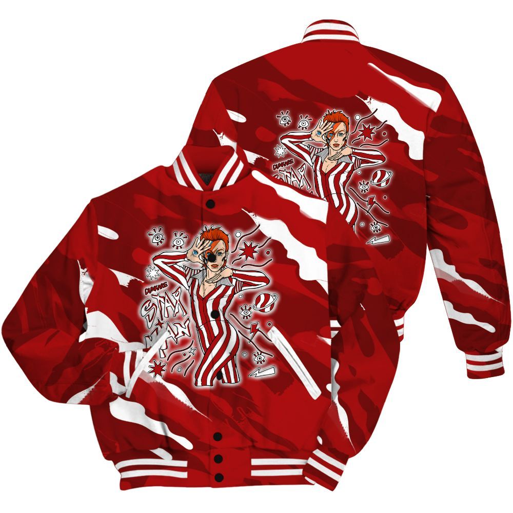 Varsity Jacket To Match Red Taxi 12s Shirt - Starmans Graphics Colored All Over Print