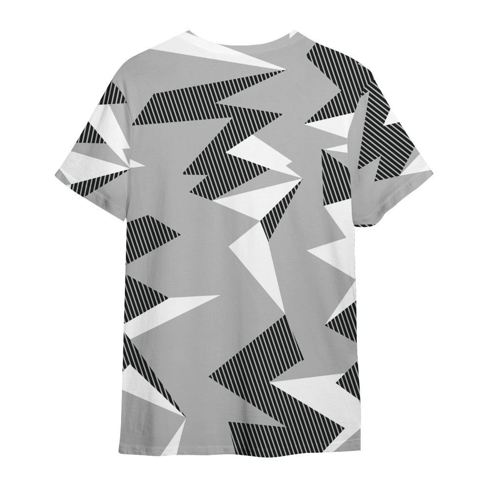 Shirt To Match Low 85 Metallic Black 1s - Geometric Camouflage Pattern All Over Print