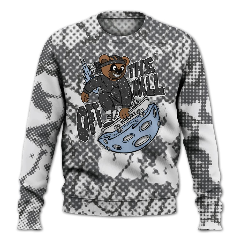 Sweatshirt To Match Reverse Black White 6s - Quirky Bear Street All Over Print