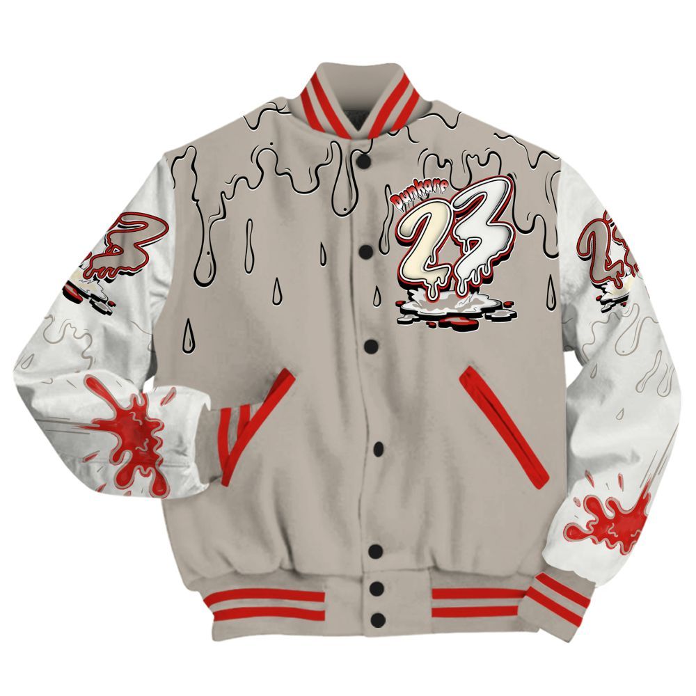 Varsity Jacket To Match Low OG Phantom 1s - Custom Name 23 Drip Sludges All Over Print