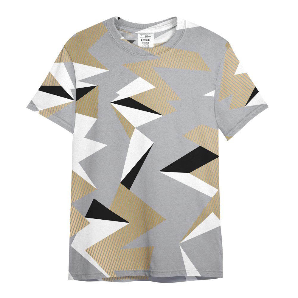 Shirt To Match Retro High OG Cool Grey 1s - Geometric Camouflage Pattern All Over Print