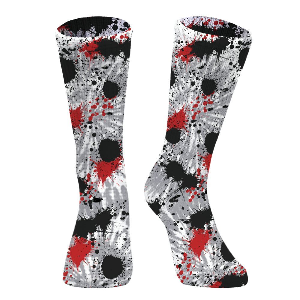 Sock To Match White Cement 4s, Tie Dye Graphic