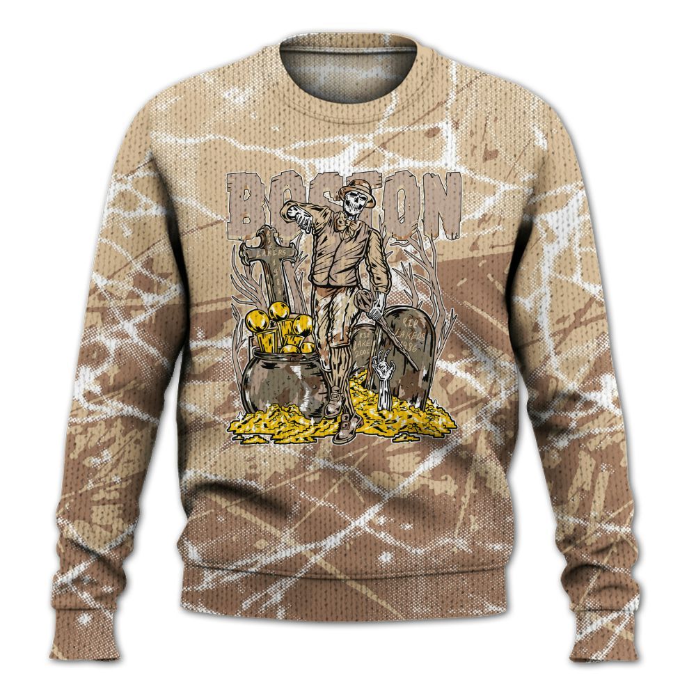 Knitted Sweater To Match Desert Camo 3s - Goldrush Skeleton Profound