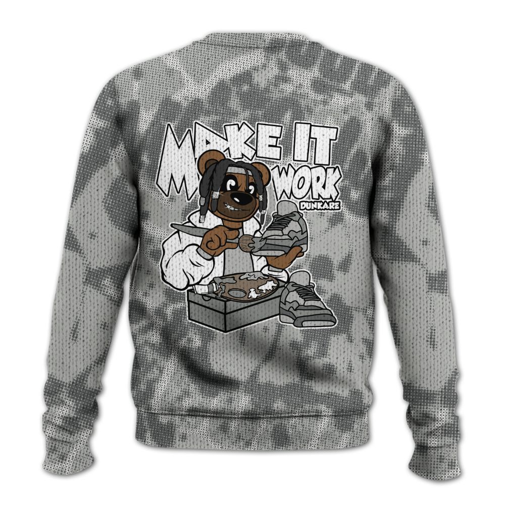 Knitted Sweater To Match Paris Cement Grey 4s - Pull It Off Bear Street