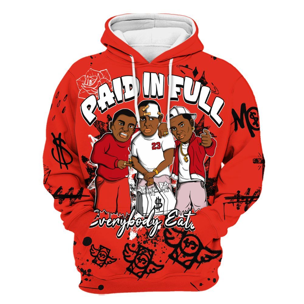 Hoodie To Match Air Force 1 Low GS Valentine's Day - Everybody Paid In Full Crayon All Over Print