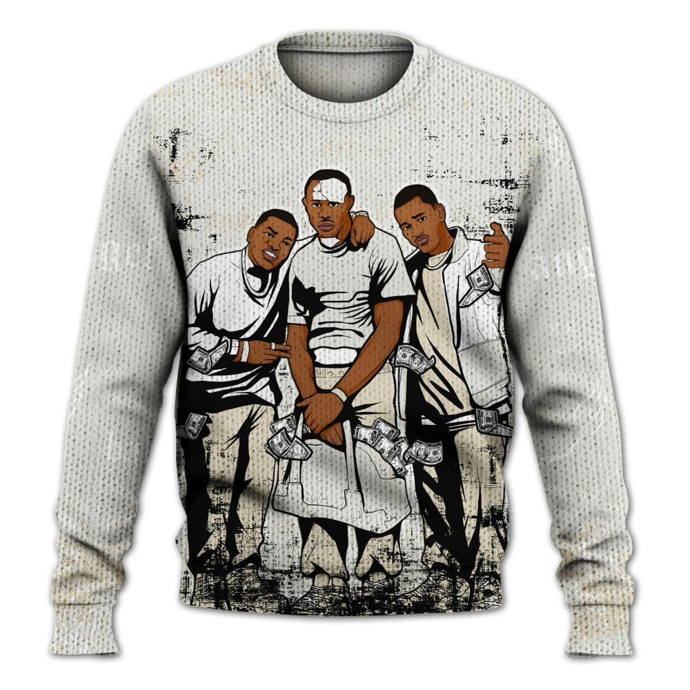 Sweater To Match Grand Finale 11s Shirt, Paid In Full Money Graphic