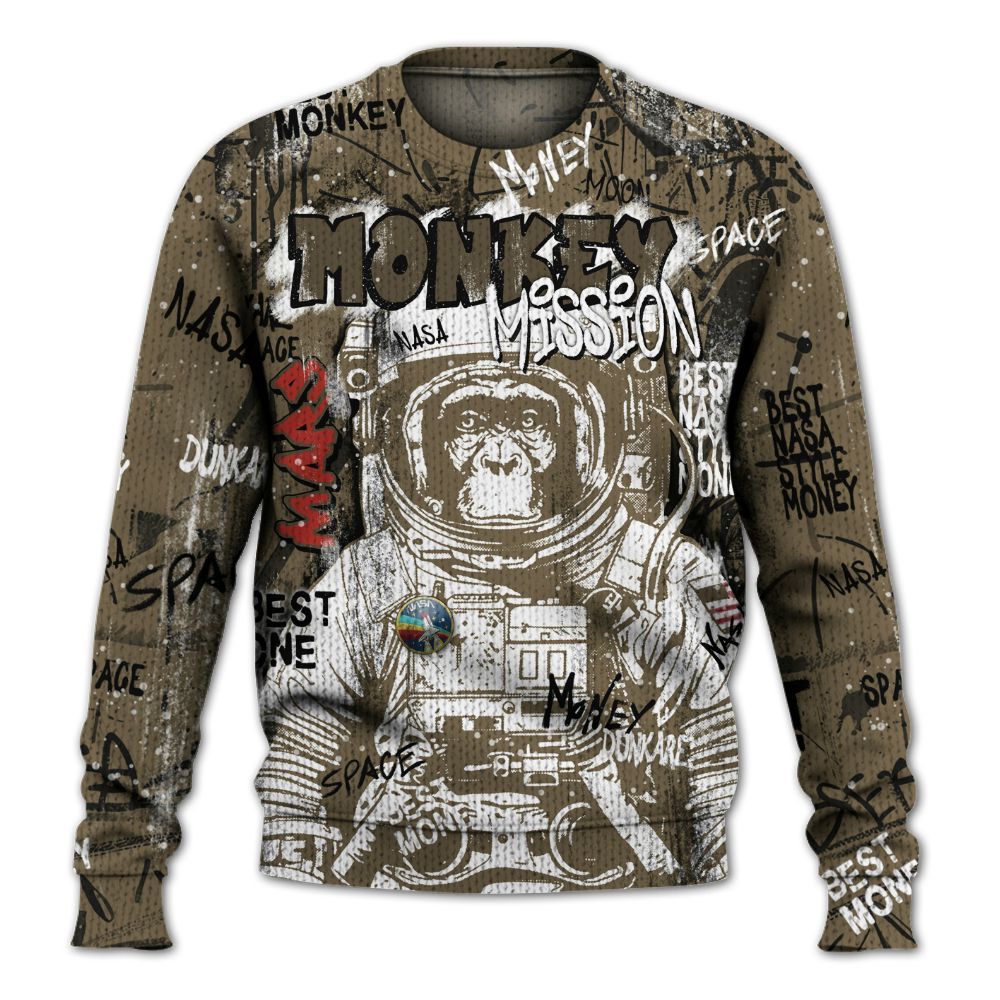 Knitted Sweater To Match Olive 9s - Monkey Misson Space