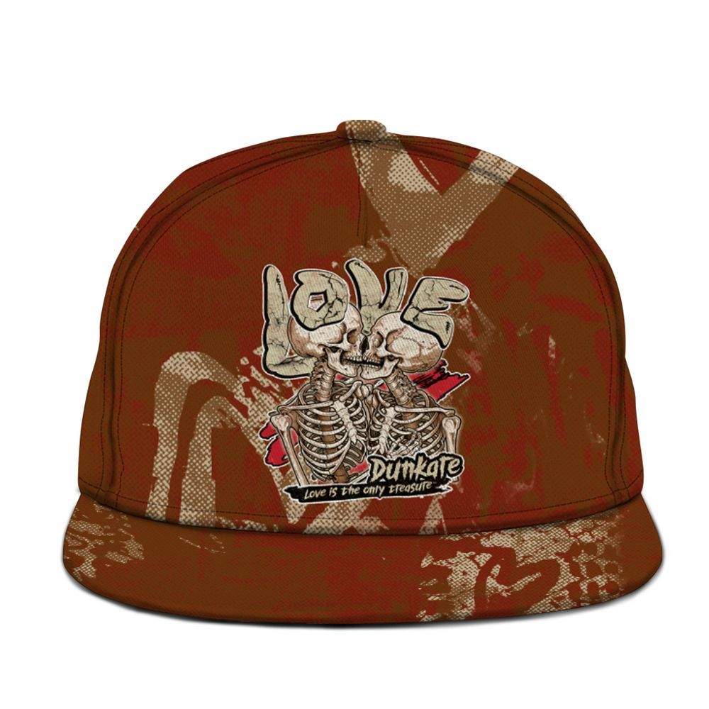 Snapback To Match Archaeo Brown 5s - Skull Love Graphic