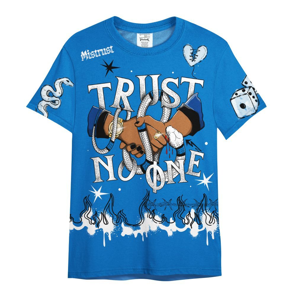Shirt To Match Blueberry 12s - Trust No One Snake-Bite Doodle Crayon All Over Print
