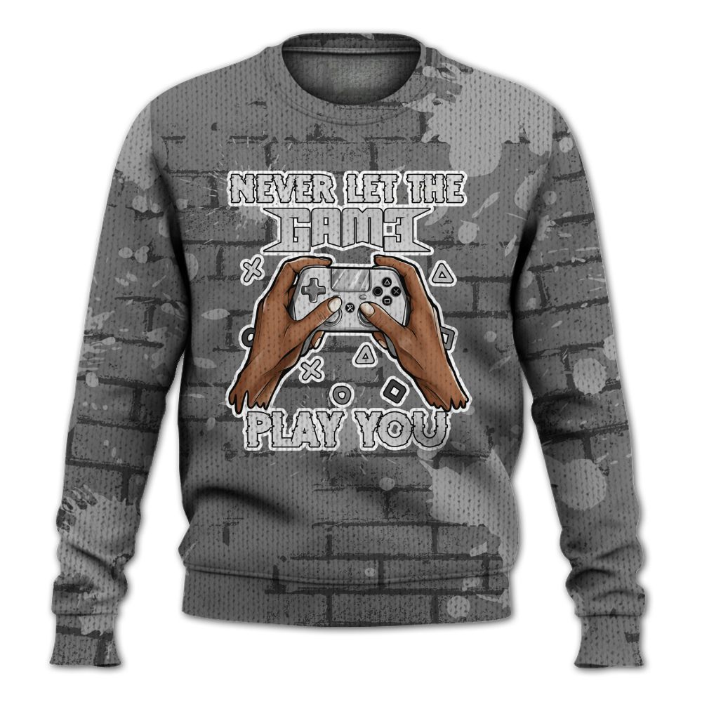 Knitted Sweater To Match Black Wolf Grey 12s - PlayGame Human Brick