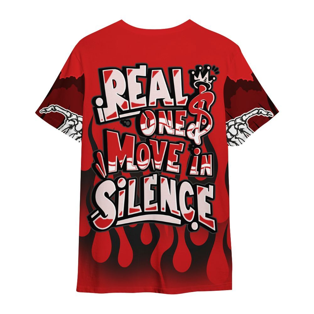 Shirt To Match Low Bred 11s - Ones Move In Silence Graphic Trapped All Over Print