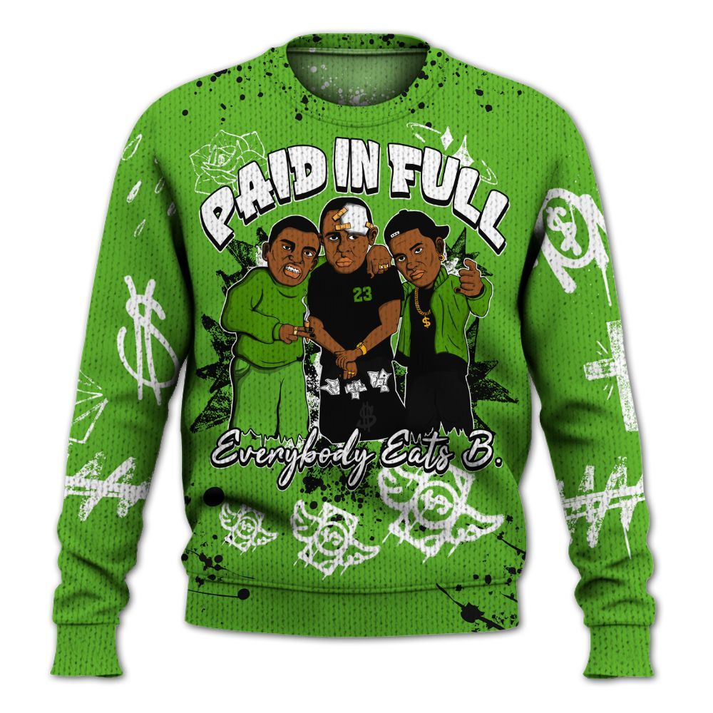 Knitted Sweater To Match Air Foamposite One Volt - Everybody Paid In Full Crayon