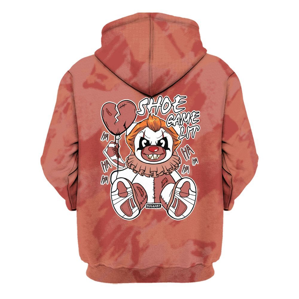 Hoodie To Match Dune Red 13s - Shoe Game Bear Abstract Halftone All Over Print