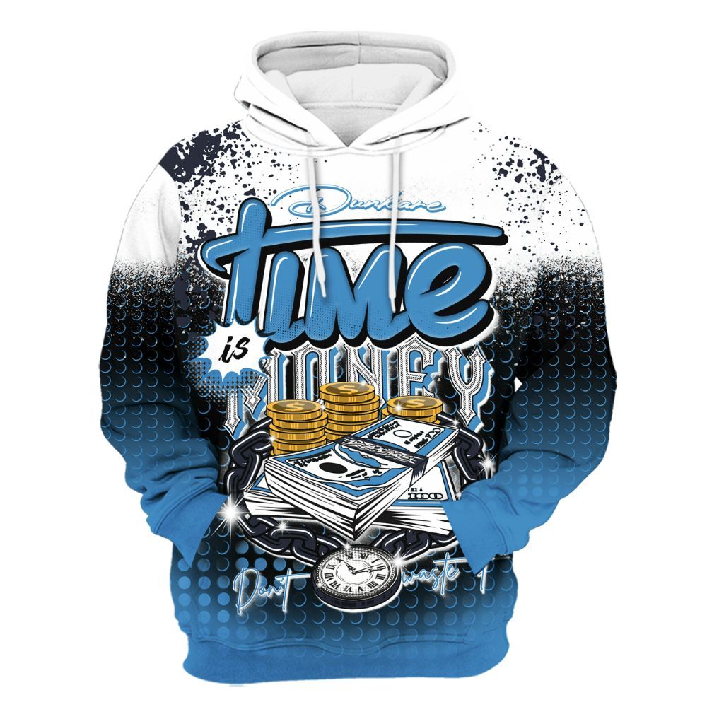 Hoodie To Match Low OG Obsidian 1s - Halftone Time Is Money All Over Print