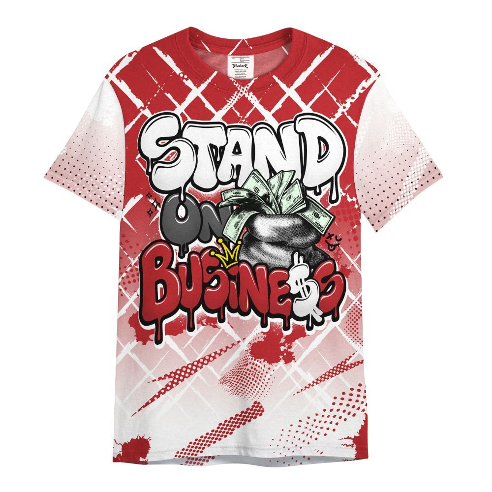 Shirt To Match Retro Cherry 12s - Halftone Stand Business Dripping All Over Print