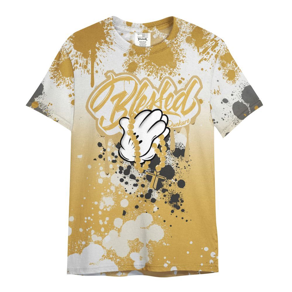 Shirt To Match Retro Light Ginger 14s - God Blessed Ink Drip All Over Print