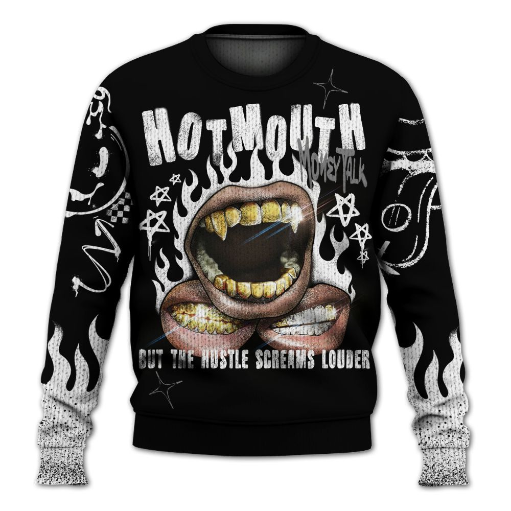 Knitted Sweater To Match Black Chrome 6s - Mouth Burning Street Style