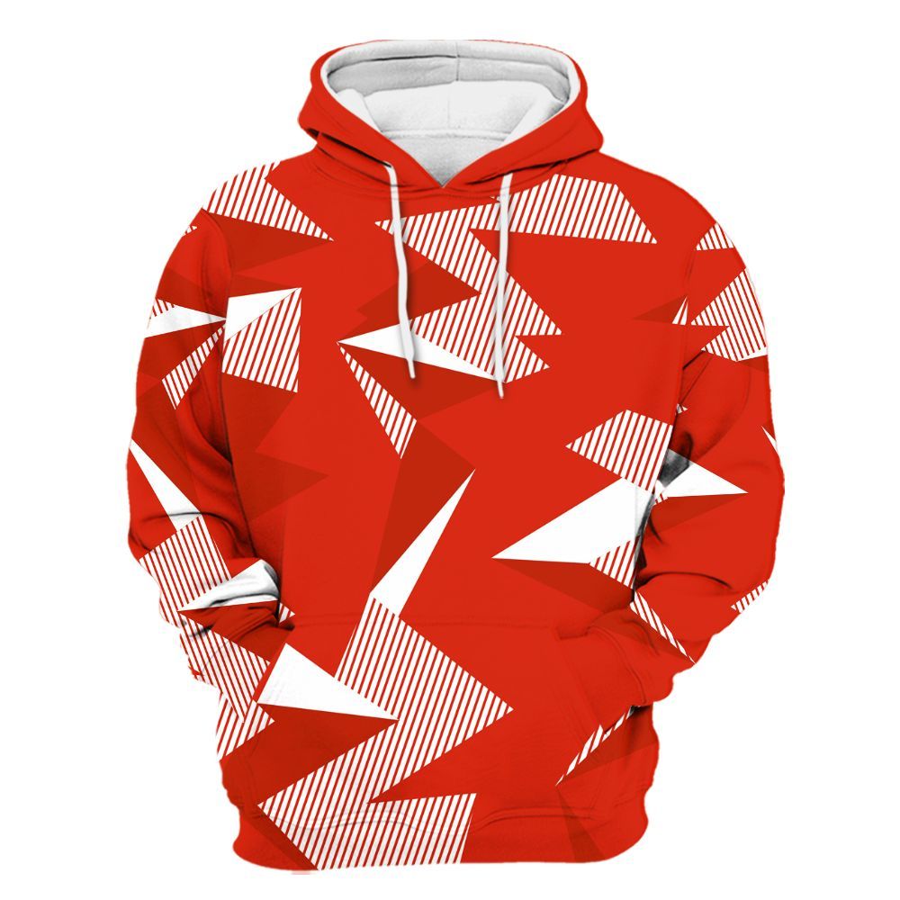 Hoodie To Match Retro Cherry 11s - Geometric Camouflage Pattern All Over Print